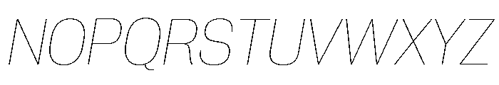 Neue Corp Compact Thin Italic Font UPPERCASE