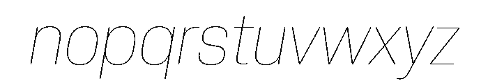 Neue Corp Compact Thin Italic Font LOWERCASE