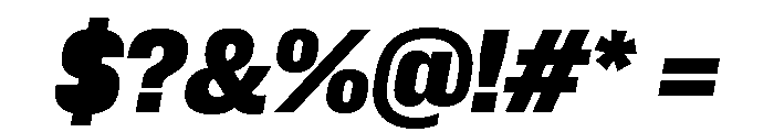 Neue Corp Compact Ultrabold Italic Font OTHER CHARS