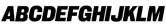 Neue Corp Compact Ultrabold Italic Font UPPERCASE