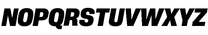 Neue Corp Compact Ultrabold Italic Font UPPERCASE