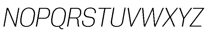 Neue Corp Compact Ultralight Italic Font UPPERCASE