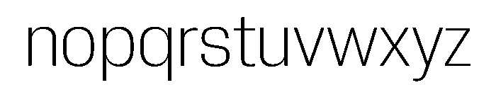 Neue Corp Compact Ultralight Font LOWERCASE