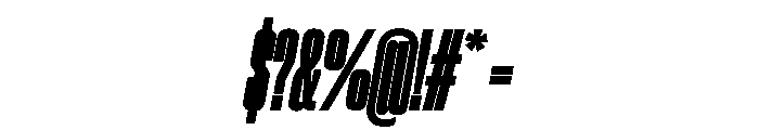 Neue Corp Compressed Black Italic Font OTHER CHARS