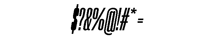 Neue Corp Compressed Bold Italic Font OTHER CHARS