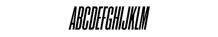 Neue Corp Compressed Bold Italic Font UPPERCASE