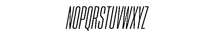 Neue Corp Compressed Italic Font UPPERCASE