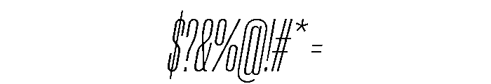 Neue Corp Compressed Light Italic Font OTHER CHARS