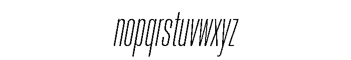 Neue Corp Compressed Light Italic Font LOWERCASE