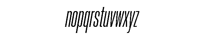 Neue Corp Compressed Medium Italic Font LOWERCASE