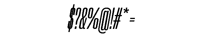 Neue Corp Compressed Semibold Italic Font OTHER CHARS