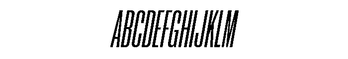 Neue Corp Compressed Semibold Italic Font UPPERCASE