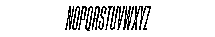 Neue Corp Compressed Semibold Italic Font UPPERCASE