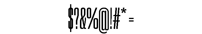 Neue Corp Compressed Semibold Font OTHER CHARS