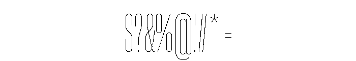 Neue Corp Compressed Thin Font OTHER CHARS