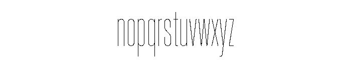 Neue Corp Compressed Thin Font LOWERCASE