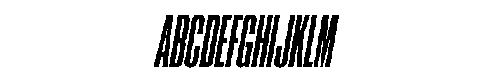 Neue Corp Compressed Ultrabold Italic Font UPPERCASE