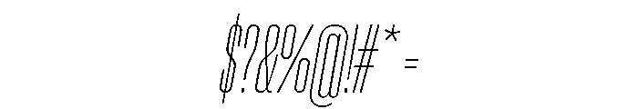 Neue Corp Compressed Ultralight Italic Font OTHER CHARS