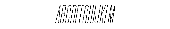 Neue Corp Compressed Ultralight Italic Font UPPERCASE