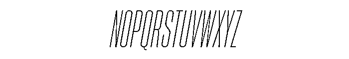 Neue Corp Compressed Ultralight Italic Font UPPERCASE