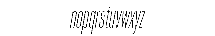 Neue Corp Compressed Ultralight Italic Font LOWERCASE