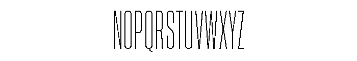 Neue Corp Compressed Ultralight Font UPPERCASE