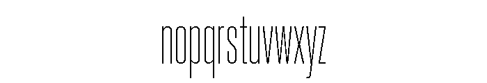Neue Corp Compressed Ultralight Font LOWERCASE