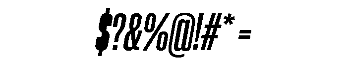 Neue Corp Condensed Bold Italic Font OTHER CHARS
