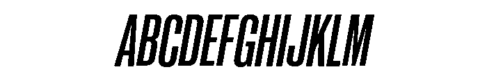 Neue Corp Condensed Bold Italic Font UPPERCASE