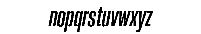 Neue Corp Condensed Bold Italic Font LOWERCASE