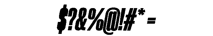 Neue Corp Condensed Heavy Italic Font OTHER CHARS