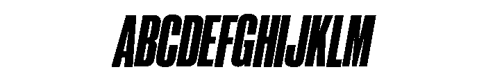 Neue Corp Condensed Heavy Italic Font UPPERCASE