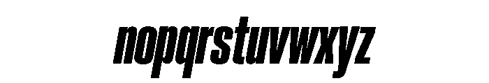 Neue Corp Condensed Heavy Italic Font LOWERCASE