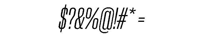 Neue Corp Condensed Italic Font OTHER CHARS
