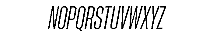 Neue Corp Condensed Italic Font UPPERCASE