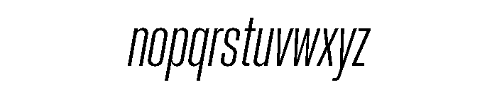 Neue Corp Condensed Italic Font LOWERCASE