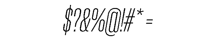 Neue Corp Condensed Light Italic Font OTHER CHARS