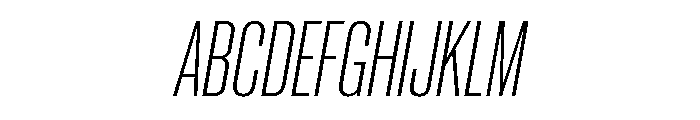 Neue Corp Condensed Light Italic Font UPPERCASE