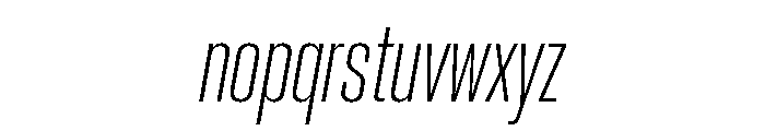 Neue Corp Condensed Light Italic Font LOWERCASE