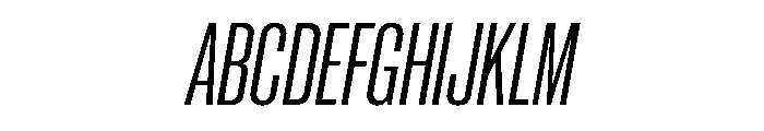 Neue Corp Condensed Medium Italic Font UPPERCASE
