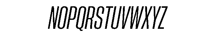 Neue Corp Condensed Medium Italic Font UPPERCASE