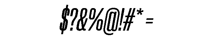 Neue Corp Condensed Semibold Italic Font OTHER CHARS