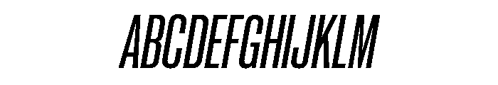 Neue Corp Condensed Semibold Italic Font UPPERCASE