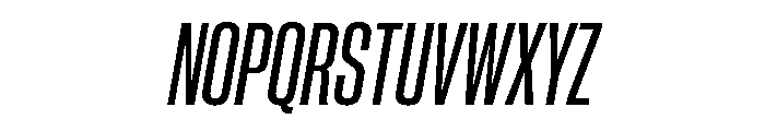 Neue Corp Condensed Semibold Italic Font UPPERCASE