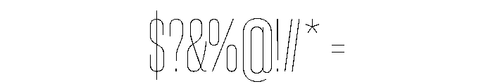 Neue Corp Condensed Thin Font OTHER CHARS