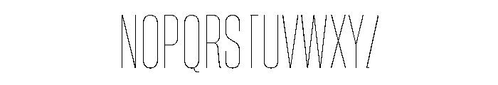 Neue Corp Condensed Thin Font UPPERCASE