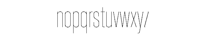 Neue Corp Condensed Thin Font LOWERCASE