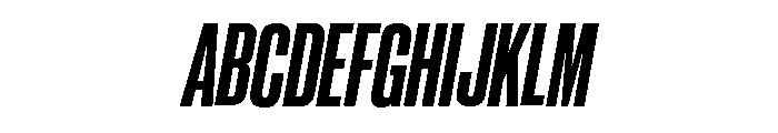 Neue Corp Condensed Ultrabold Italic Font UPPERCASE