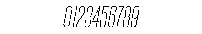 Neue Corp Condensed Ultralight Italic Font OTHER CHARS
