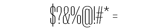 Neue Corp Condensed Ultralight Font OTHER CHARS